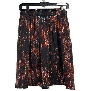 Halogen Black Printed Skirt with Elastic Waistband Women’s Size S